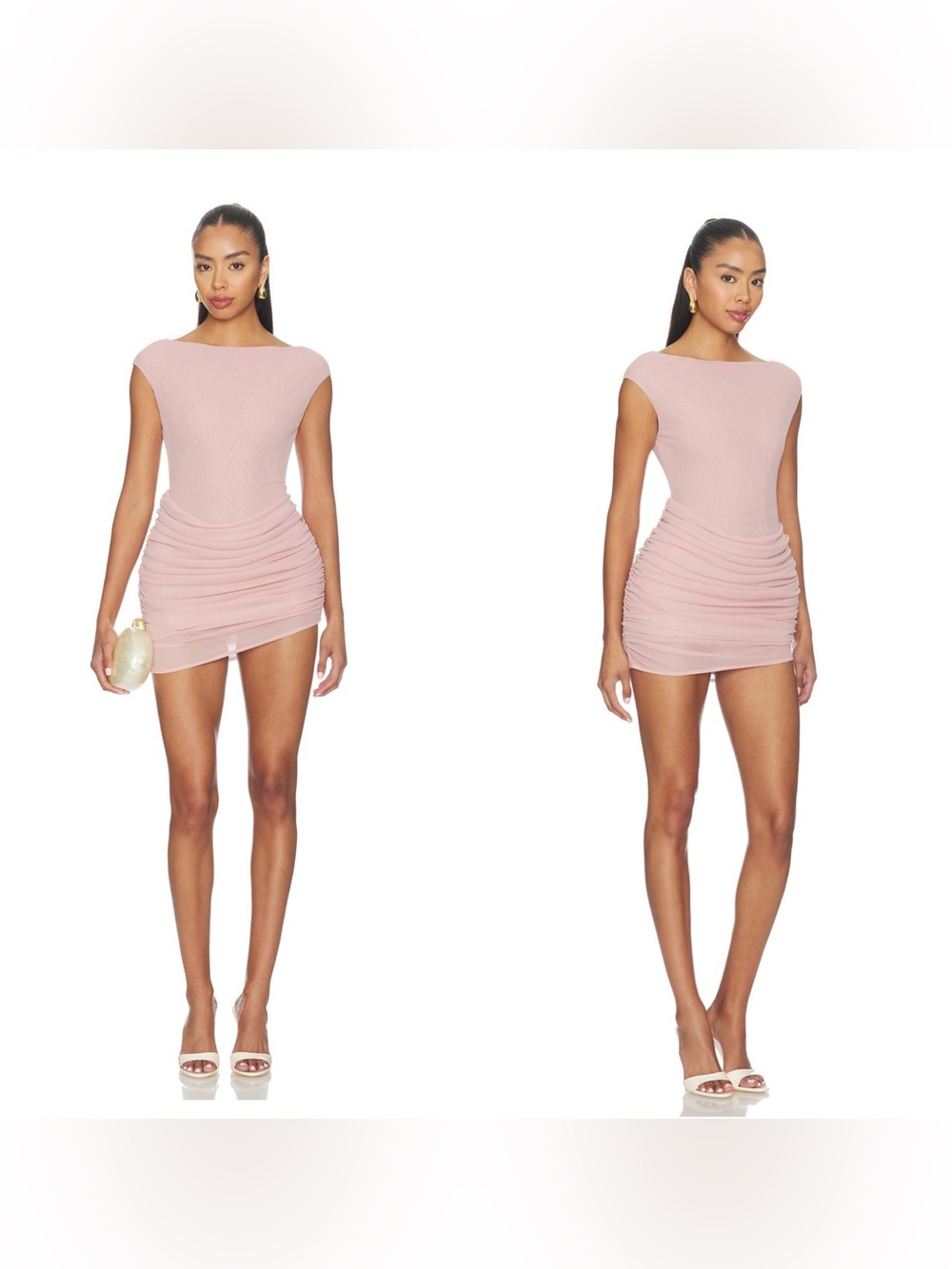 NWT Camila Coelho Sabina mini dress in Pale Mauve